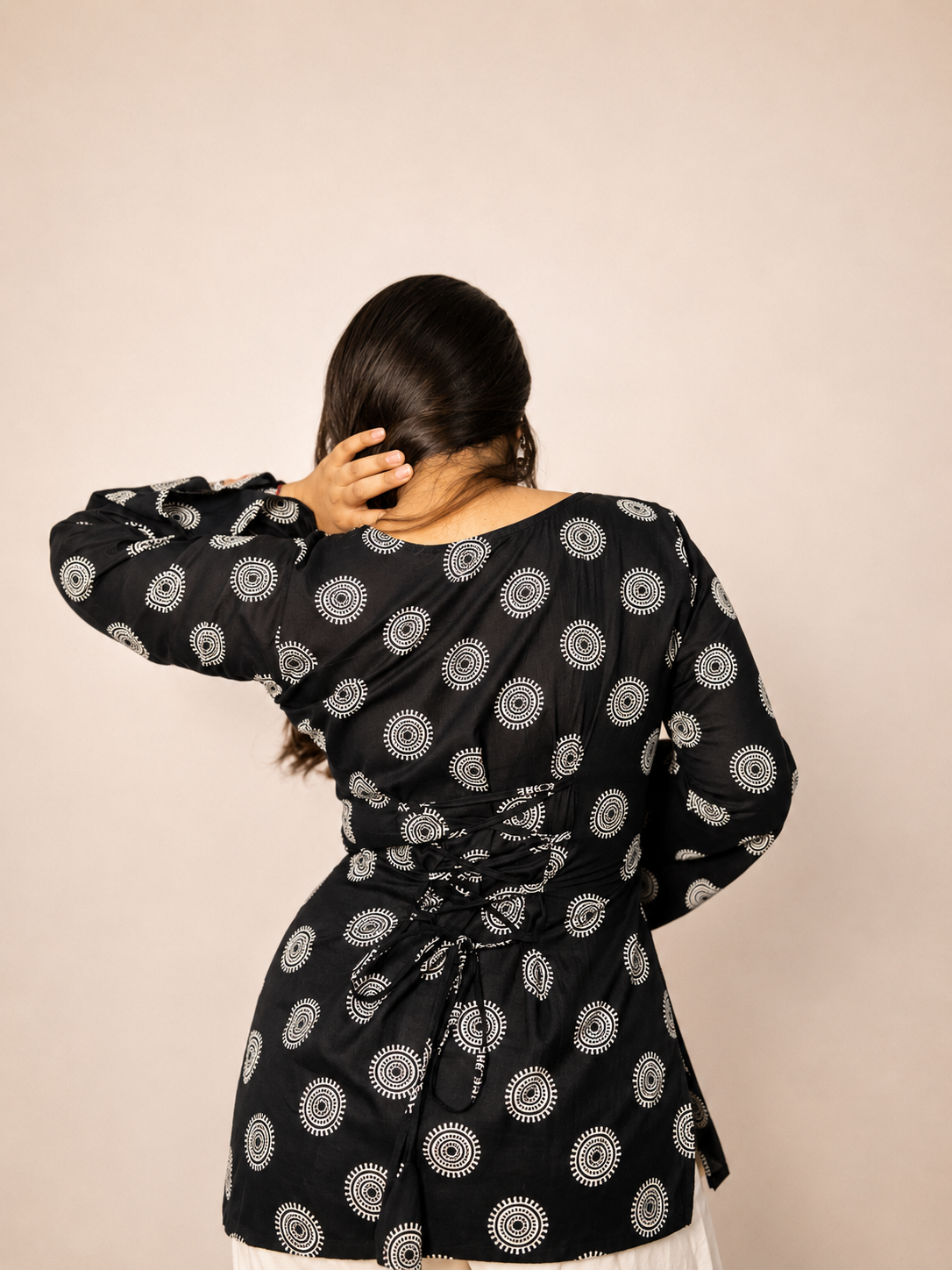 Noor - Black Bell Sleeves Kurti
