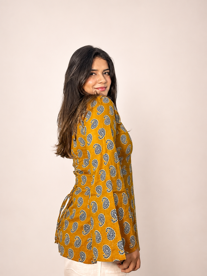 Sehar - Mustard Bell Sleeves Kurti